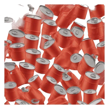 Oil can red color sticker