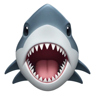 shark with sharp teeth chomping sticker