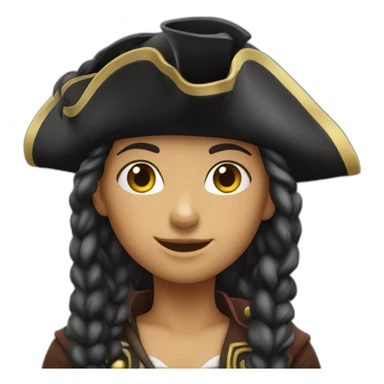 a pirate girl sticker