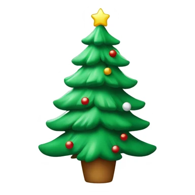 Christmas tree with white boutique’s  sticker