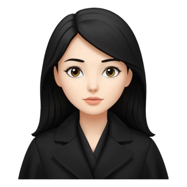 balck and white photo woman in coat sticker