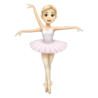 White girl ballerina dancing  sticker