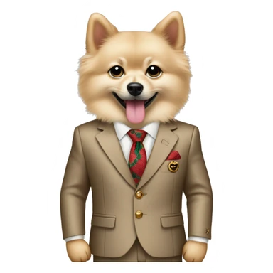 cream spitz in a gucci suit sticker