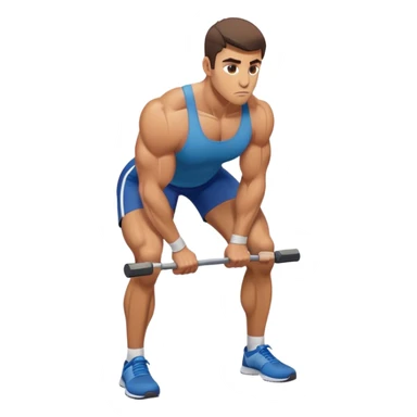 bent-over row exercise sticker