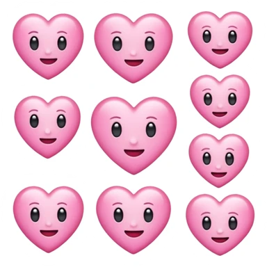 Aesthetic pink emojies sticker