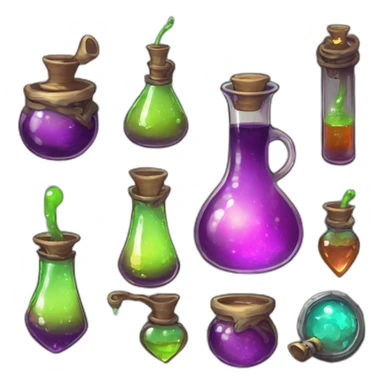 alien potion scifi roguelike rpg style inspired by slay thee spire sticker