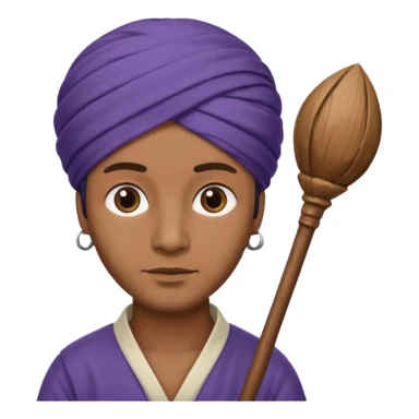 Man + turban + staff sticker