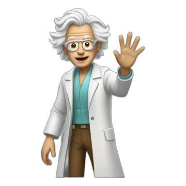 Doc brown waving hello sticker