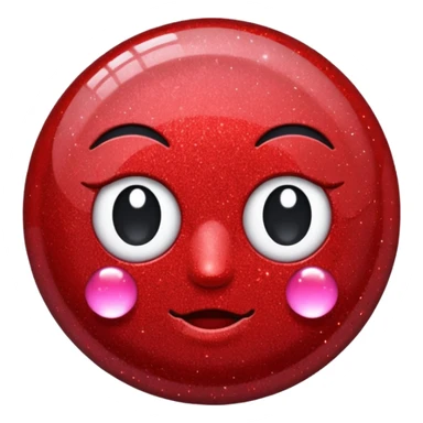 glitter red member sticker