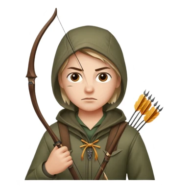 The classic hunter image with bow and arrow sticker