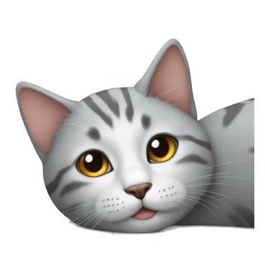 Cat curled up sticker