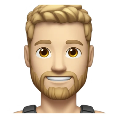 Full height Pale skinned fit man With biceps, Realistic eyes and mouth, light brown hair and stubble In dark gray sleeveless mike, black oversize sports shorts, watch and white sneakers. sticker