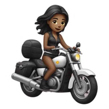 Girl on a motorcycle  sticker