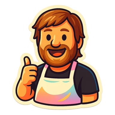 Create an emoji based on this person's appearance. Use a fun, expressive style suitable for emoji, in a retro stickers style. sticker