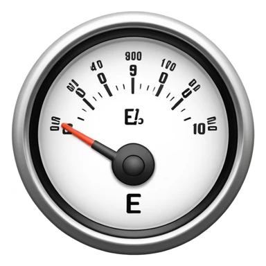 Gas gauge in E sticker