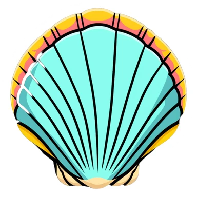 St. James scallop shell Camino de Santiago sticker