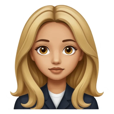 Jade Thirlwall with long brown hair with blonde highlights sticker