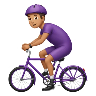 Guy riding a eggplant like a bicycle sticker