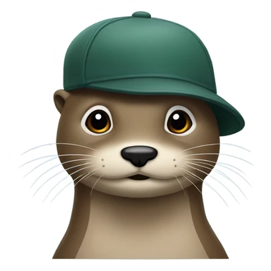 Loutre avec une casquette à hélice sticker