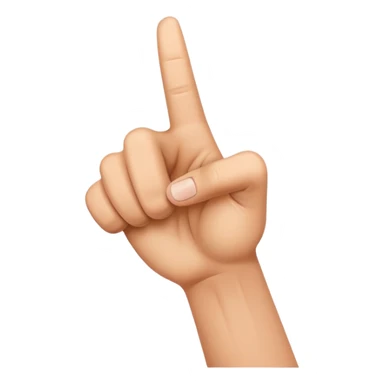 arm pointing downwards sticker