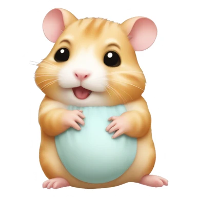 Hamster having a baby sticker