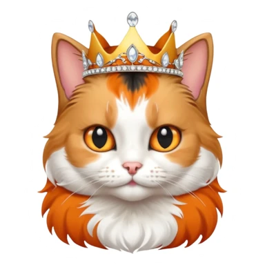 cat with a tiara sticker
