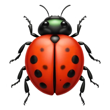  cute GREEN lady bug sticker