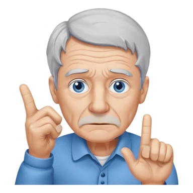 дед крутит пальцем у виска sticker