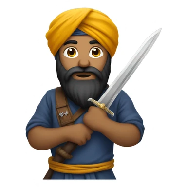 A sikh with sword sticker