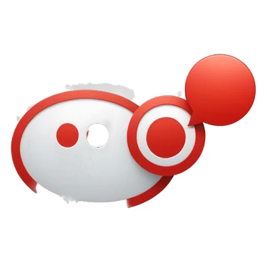 speech bubble (💬) and a red circle (🔴) to represent a notification, with the number "2" after it. sticker
