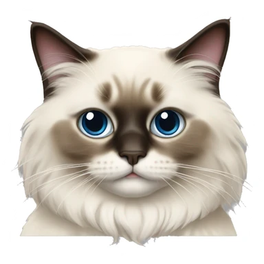 Ragdoll cat with bow sticker