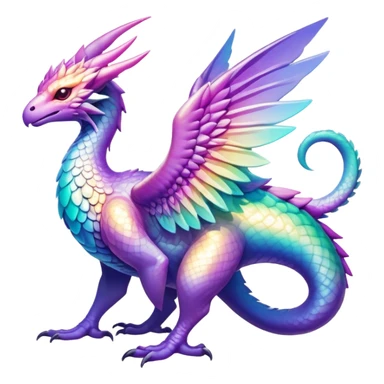 Epic divine legendary complex detailed iridescent gradients aesthetic-Fakémon-creature-scenery sticker