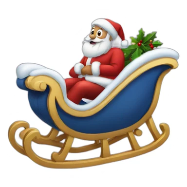 sleigh christmas sticker
