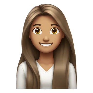 happy girls with long hair sticker