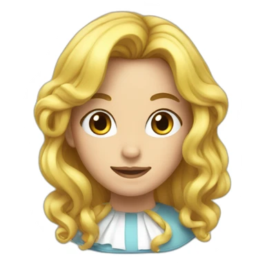 Alice avec des cheveux noirs sticker