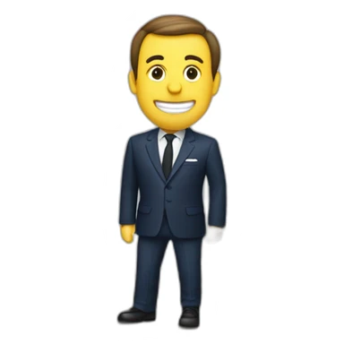 Macron en vacances sur la tour eiffel sticker