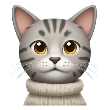 Cat in a sweater sticker
