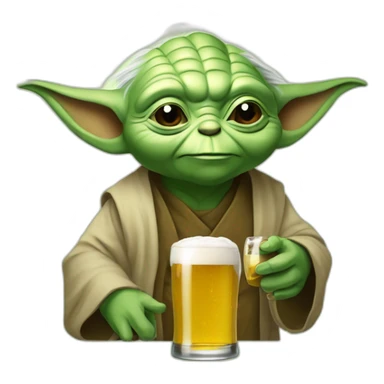Yoda qui boit une bière  sticker