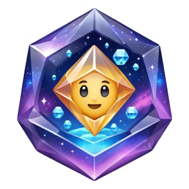 Galaxy within a crystal sticker