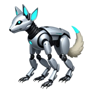 Modern Futuristic Vernid-Trico-Protogen-Robot-species by LiLaiRa full body sticker