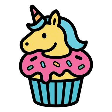 unicorn with icing sticker
