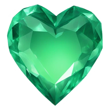 deep-green crystal heart sticker