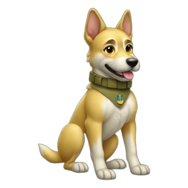 ukrainian army dog sticker