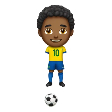 Brazilian football player wearing number 10 sticker