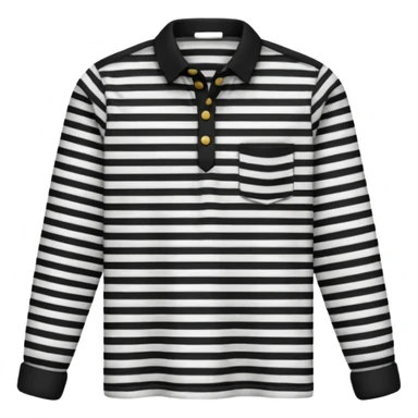black and white striped shirt, just the shirt french sticker