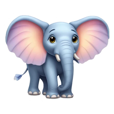 Elephant with fairy wings  sticker