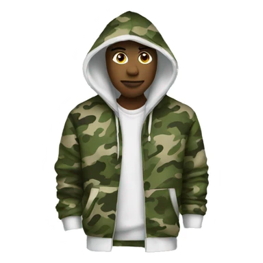 camo hoodie  sticker