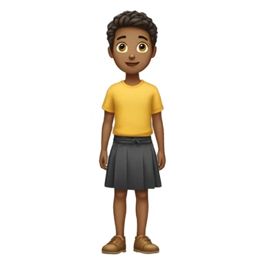 Boy waring skirt  sticker