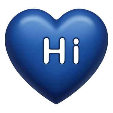 Dark blue heart with the words Hi handsome in the middle  sticker