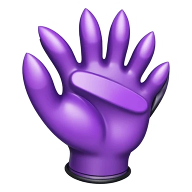Purple claw clip sticker